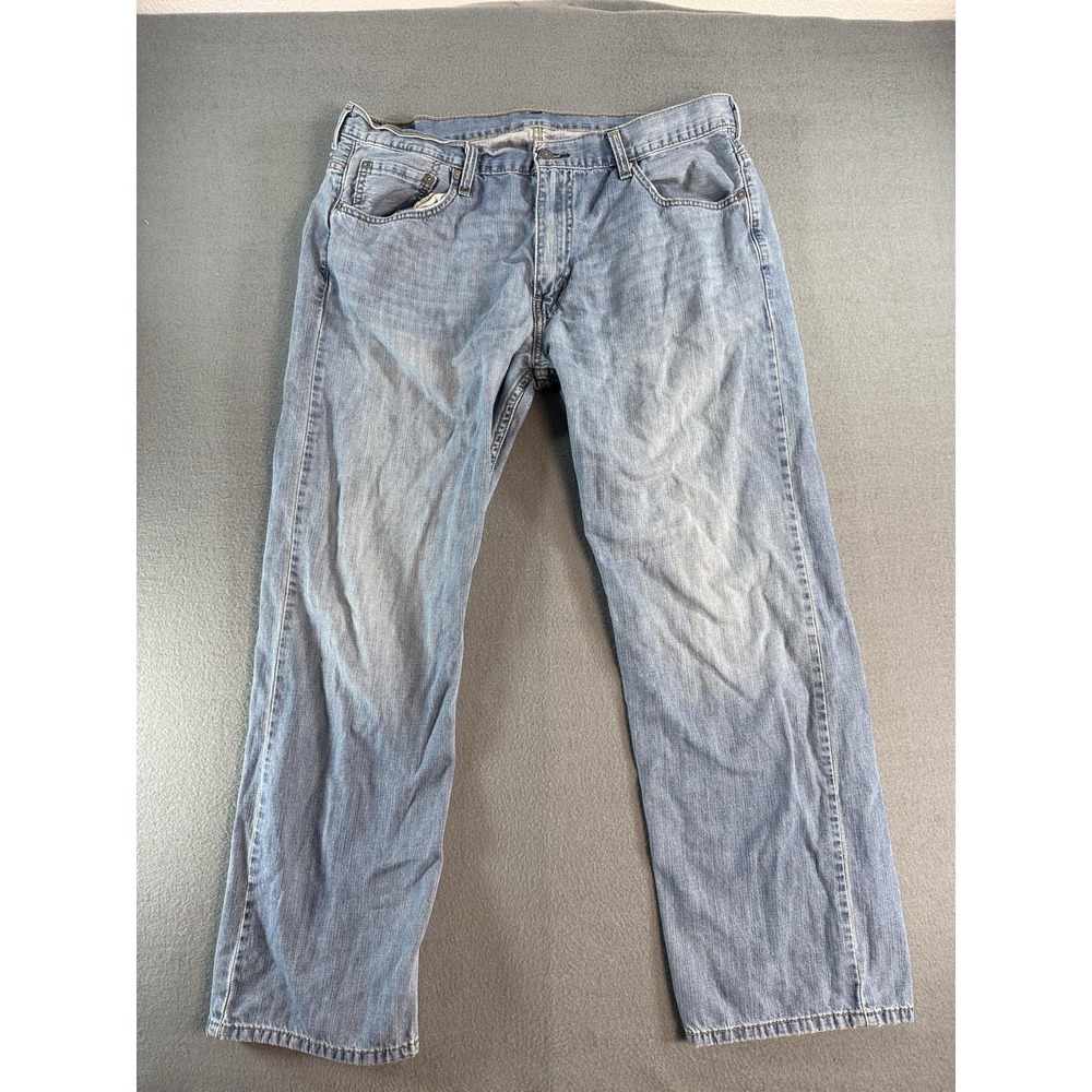 Levi's 569 Jeans Mens 36x32 Light Wash Blue Relaxed Straight Denim Casual